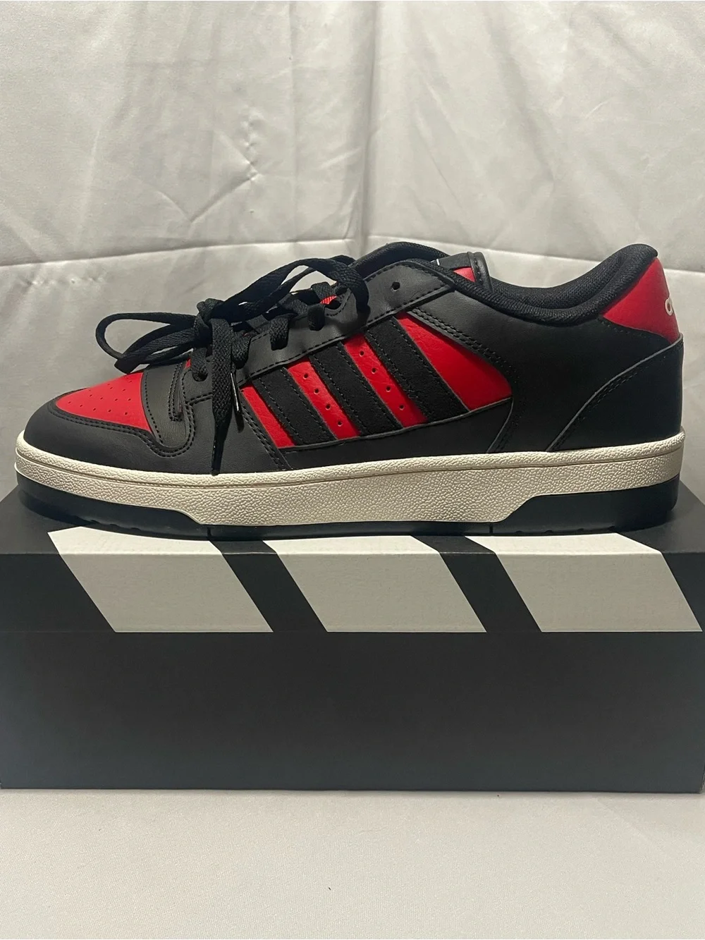 Adidas Break Start Basketball Shoes Black Red Men's Size 12 New In Box JR1440